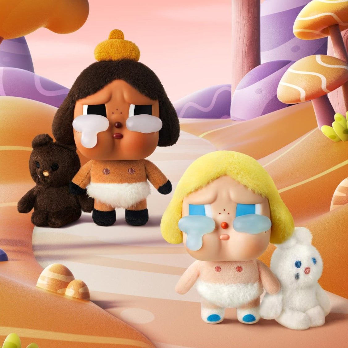 POP MART CRYBABY CRYING AGAIN BABY BROWN (GİZLİ VERSİYON) YÜZ PELUŞ FİGÜR - Termos Türkiye -