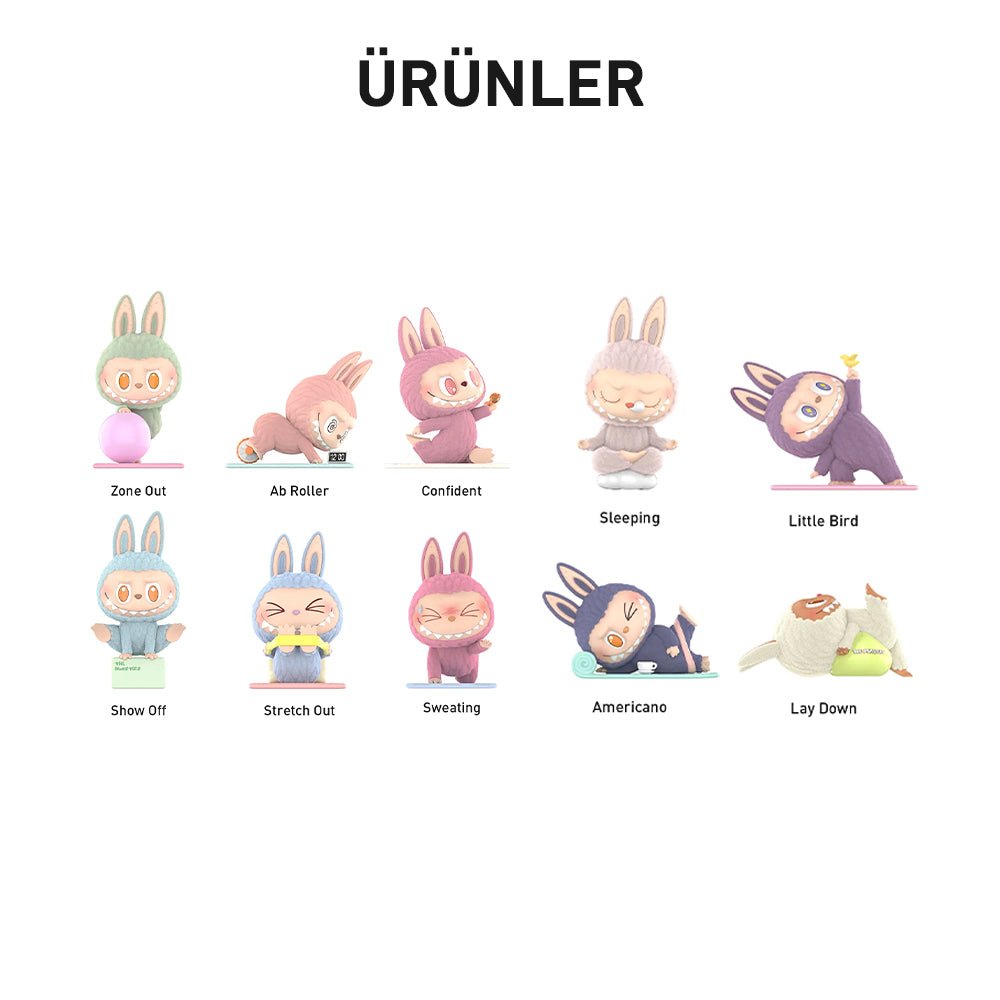 POP MART LABUBU THE MONSTER LAZY YOGA SÜRPRİZ KUTU SERİSİ - Termos Türkiye - Figüran